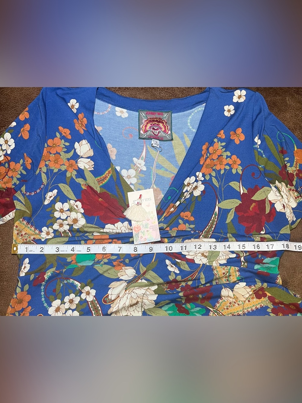 Johnny Was Tee Bee Twist Front Swing Dress Size Medium NEW Floral Soft Midi - Picture 5 of 14